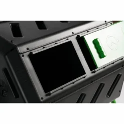 FCMP Outdoor HOTFROG 37 Gallon Plastic Dual Chamber Tumbling Composter Outdoor Elevated Rotating Garden Compost Bin, Green/Black (2 Pack) -Garden Promotional Store GUEST 1c5e9a80 fa7c 4322 922b add2e3349268