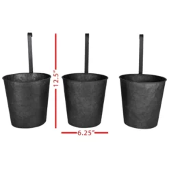 Set Of 3 Hanging Planters Black Metal - Foreside Home & Garden 11 Set Of 3 Hanging Planters Black Metal - Foreside Home & Garden -Garden Promotional Store GUEST 1d3ccdd9 0178 40db b990 6569d93f6135