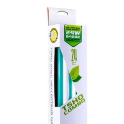 SunBlaster T5HO 2 Feet 24 Watts, 6400 Kelvin Grow Light Lamp Ballast Fixture With NanoTech Reflector For Indoor Home Gardens And Plants