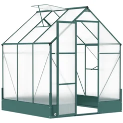 Outsunny Walk-in Plant Polycarbonate Greenhouse With Temperature Controlled Window Hobby Greenhouse For Backyard/Outdoor -Garden Promotional Store GUEST 20201777 4895 446a 816b 83c17c17c4f2