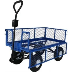Sunnydaze Decor Sunnydaze Outdoor Lawn And Garden Heavy-Duty Durable Steel Mesh Utility Dump Wagon Cart With Removable Sides -Garden Promotional Store GUEST 20544466 7d08 4ef0 bfd8 c8b140e9c8d7