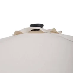 9' X 9' Solar LED Patio Umbrella With Tilt Adjustment And Crank Lift Beige - Wellfor 14 9' X 9' Solar LED Patio Umbrella With Tilt Adjustment And Crank Lift Beige - Wellfor -Garden Promotional Store GUEST 209d078a 9dbc 4046 838c e9363ad78748