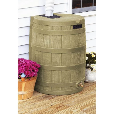 Good Ideas Rain Wizard 50 Gallon Rain Barrel Water Collector, Khaki (2 Pack) 3 Good Ideas Rain Wizard 50 Gallon Rain Barrel Water Collector, Khaki (2 Pack)