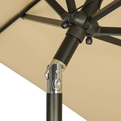 10' X 6.5' Rectangular Bimini Market Patio Umbrella Champagne - Island Umbrella 11 10' X 6.5' Rectangular Bimini Market Patio Umbrella Champagne - Island Umbrella - Image 9