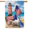 Sea To Shining Sea Patriotic House Flag Summer Lighthouse 28"x40" Briarwood Lane 1 Sea To Shining Sea Patriotic House Flag Summer Lighthouse 28"x40" Briarwood Lane -Garden Promotional Store GUEST 21ba5b7c 0462 45f9 9726 db39898e4b51