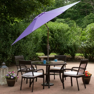 Northlight 9ft Outdoor Patio Market Umbrella With Hand Crank And Tilt - Purple 4 Northlight 9ft Outdoor Patio Market Umbrella With Hand Crank And Tilt - Purple - Image 2