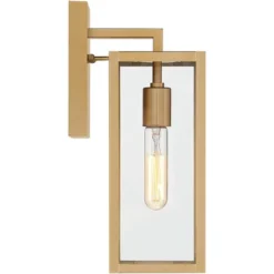 John Timberland Modern Outdoor Wall Light Fixture Soft Gold 14 1/4" Clear Glass For Exterior Barn Deck House Home Porch Yard Patio -Garden Promotional Store GUEST 2242454f f929 43f8 a3d2 7a8893bb4e2f
