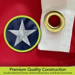 Patriotic Embroidered Bunting USA 48" X 24" Pleated Banner With Brass Grommets Briarwood Lane 7 Patriotic Embroidered Bunting USA 48" X 24" Pleated Banner With Brass Grommets Briarwood Lane -Garden Promotional Store GUEST 226f0e72 7511 4915 9dd2 30cba5fdcb7f