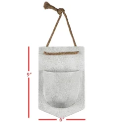 Sandy Pocket Wall Pot White Metal & Rope - Foreside Home & Garden -Garden Promotional Store GUEST 22d43306 4f72 42f7 bef4 320c0331fb77