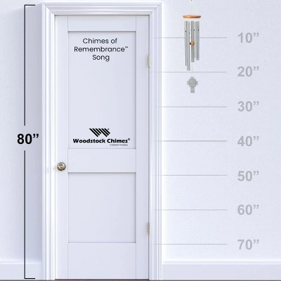 Woodstock Wind Chimes Signature Collection, Chimes Of Remembrance, 26'', Silver Wind Chime 6 Woodstock Wind Chimes Signature Collection, Chimes Of Remembrance, 26'', Silver Wind Chime - Image 4