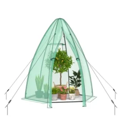Costway 5.5'x 5.5'x 6' Portable Mini Garden Greenhouse With Window & Roll-up Zippered Door -Garden Promotional Store GUEST 240fd50c 95e3 4ac4 b41c b923bdaaf631