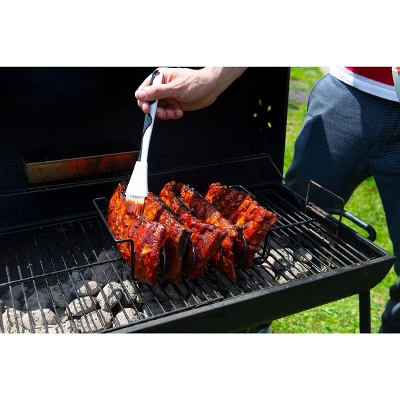 MOUNTAIN GRILLERS BBQ Rib Racks For Smoking, Sturdy & Non Stick, Holds Up To 5 Baby Back Ribs, Black 3 MOUNTAIN GRILLERS BBQ Rib Racks For Smoking, Sturdy & Non Stick, Holds Up To 5 Baby Back Ribs, Black