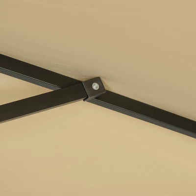 10' X 6.5' Rectangular Bimini Market Patio Umbrella Champagne - Island Umbrella 9 10' X 6.5' Rectangular Bimini Market Patio Umbrella Champagne - Island Umbrella - Image 7