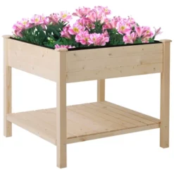 Outsunny 36'' X 36'' Raised Garden Bed With Storage Shelf, 2 Tiers Elevated Wooden Planter Box Stand For Vegetable Flower Herb, Patio And Balcony 11 Outsunny 36'' X 36'' Raised Garden Bed With Storage Shelf, 2 Tiers Elevated Wooden Planter Box Stand For Vegetable Flower Herb, Patio And Balcony -Garden Promotional Store GUEST 251e9705 85d5 4746 831b 111bcaa28846