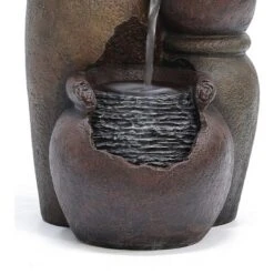 LuxenHome Rustic Brown Resin Pitcher And Urns Birdbath Bowl Outdoor Fountain -Garden Promotional Store GUEST 2a870bbb 442f 488b bbf8 1b1f5005a76a