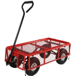 Sunnydaze Decor Sunnydaze Outdoor Lawn And Garden Heavy-Duty Durable Steel Mesh Utility Wagon Cart With Removable Sides 23 Sunnydaze Decor Sunnydaze Outdoor Lawn And Garden Heavy-Duty Durable Steel Mesh Utility Wagon Cart With Removable Sides -Garden Promotional Store GUEST 2c711135 41db 4315 9e26 435b8396c262