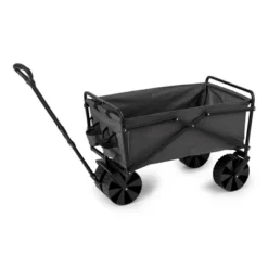 Seina Heavy Duty Steel Collapsible Folding Outdoor Portable Utility Cart Wagon With All Terrain Plastic Wheels And 150 Pound Capacity, Blue/Gray -Garden Promotional Store GUEST 2cce0462 d385 4628 bd63 3eecd7c8422a