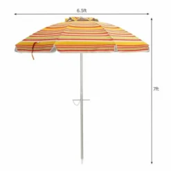 6.5' X 6.5' Portable Sunshade Beach Umbrellas With Tilt Aluminum Pole And Carrying Bag - Wellfor 26 6.5' X 6.5' Portable Sunshade Beach Umbrellas With Tilt Aluminum Pole And Carrying Bag - Wellfor -Garden Promotional Store GUEST 2dd7f8be 48ab 4ef4 8bb9 b351814be20b