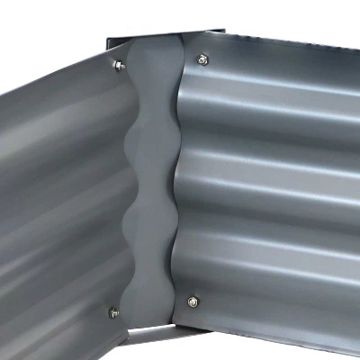 Sunnydaze Decor Sunnydaze Raised Powder-Coated Steel Garden Bed Kit For Plants, Flowers, Herbs, Fruits And Vegetables - 22" Square X 16" Deep 4 Sunnydaze Decor Sunnydaze Raised Powder-Coated Steel Garden Bed Kit For Plants, Flowers, Herbs, Fruits And Vegetables - 22" Square X 16" Deep - Image 2