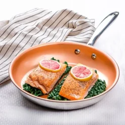 Gotham Steel 10" Stainless Steel Nonstick Fry Pan With Stay Cool Handle