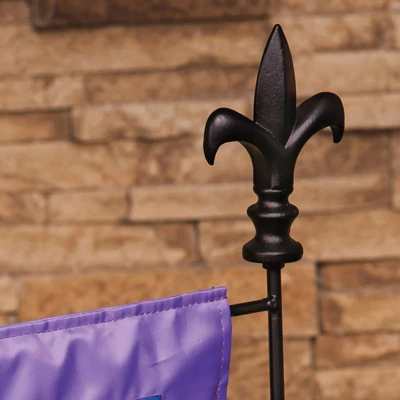 Evergreen Fleur De Lis Garden Flag Stand 4 Evergreen Fleur De Lis Garden Flag Stand - Image 2