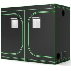 Costway 4x8 Grow Tent, 96''x48''x80'' High Reflective Mylar W/Observation Window GrayBlack -Garden Promotional Store GUEST 2fd854ce 90d1 4e9b b450 4cda76dfa04f