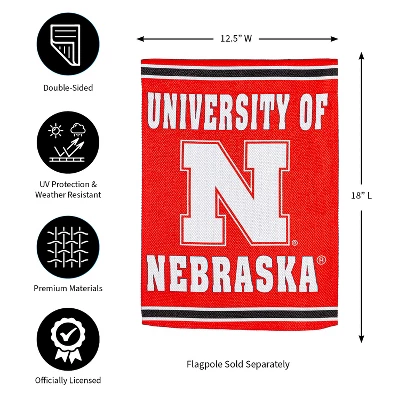 Evergreen Embossed Suede Flag, GDN Size, University Of Nebraska 7 Evergreen Embossed Suede Flag, GDN Size, University Of Nebraska - Image 5