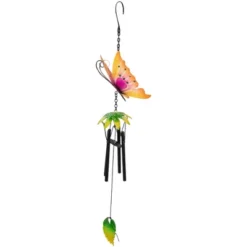 Northlight 19" Orange Metal Butterfly Outdoor Garden Windchime -Garden Promotional Store GUEST 30894b1e 51e6 4221 a8d6 31acda6e2111