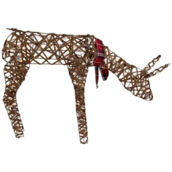 Northlight 35" LED Lighted Feeding Rattan Reindeer Outdoor Christmas Decoration -Garden Promotional Store GUEST 308cf223 c7b4 4f1e ad56 0a1d5c12d81e