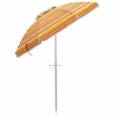 6.5' X 6.5' Portable Sunshade Beach Umbrellas With Tilt Aluminum Pole And Carrying Bag - Wellfor 8 6.5' X 6.5' Portable Sunshade Beach Umbrellas With Tilt Aluminum Pole And Carrying Bag - Wellfor - Image 6