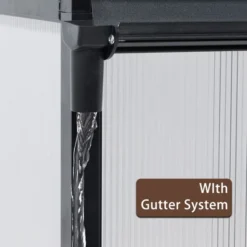 Aoodor Walk-In Greenhouse Polycarbonate Panel Hobby Greenhouses With Aluminum Frame Heavy Duty