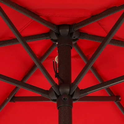 7.5' X 7.5' Outdoor Patio Umbrella With Button Tilt And Crank - Wellfor 6 7.5' X 7.5' Outdoor Patio Umbrella With Button Tilt And Crank - Wellfor - Image 4
