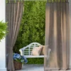 Plow & Hearth SunSpun Tab Top Outdoor Curtain, 54"W X 96"L - Grey -Garden Promotional Store GUEST 34aaffce 08fe 4fce bc7e 97cc47c789ff