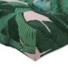 2pk Swaying Palms Wicker Outdoor Seat Cushion Capri Blue - Pillow Perfect
