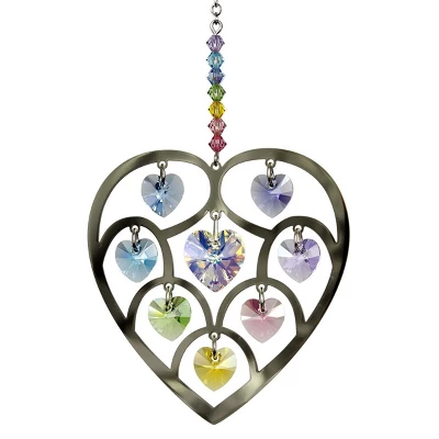 Woodstock Wind Chimes Woodstock Rainbow Makers Collection, Heart Of Hearts, 4.5'' Confetti Crystal Suncatcher HHCO 4 Woodstock Wind Chimes Woodstock Rainbow Makers Collection, Heart Of Hearts, 4.5'' Confetti Crystal Suncatcher HHCO - Image 2
