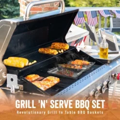 Yukon Glory BBQ 'N Serve Grill Basket Set, Revolutionary Grill To Table Design, Includes 3 Grilling Baskets, Serving Tray And Patented Clip-on Handle 10 Yukon Glory BBQ 'N Serve Grill Basket Set, Revolutionary Grill To Table Design, Includes 3 Grilling Baskets, Serving Tray And Patented Clip-on Handle -Garden Promotional Store GUEST 34edba05 01c8 4420 925d 2f6ca1883301