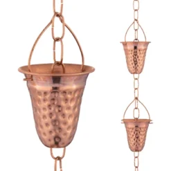 Marrgon Copper Rain Chain With Hammered Bell Style Cups For Gutter Downspout Replacement 14 Marrgon Copper Rain Chain With Hammered Bell Style Cups For Gutter Downspout Replacement -Garden Promotional Store GUEST 34fd4a0c b783 480c adb5 48549ff4c5bd