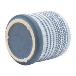 Sagebrook Home 5" Wide Ceramic Planter Pot With Saucer Blue -Garden Promotional Store GUEST 35fe37f9 fa70 428a a6db 54be38097f72