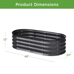 Best Choice Products 4x2x1ft Outdoor Raised Metal Oval Garden Bed, Planter Box For Vegetables, Flowers -Garden Promotional Store GUEST 366a3340 4db0 451e 985d ba9a7cc7bb16