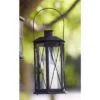 Melrose 14.5" Black Cottage Style Glass Lantern With LED Flameless Pillar Candle -Garden Promotional Store GUEST 36e2c056 82bb 4022 83f2 33682ee31c46