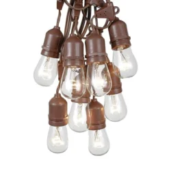 Novelty Lights Edison Outdoor String Lights With 50 Suspended Sockets Brown Wire 100 Feet 14 Novelty Lights Edison Outdoor String Lights With 50 Suspended Sockets Brown Wire 100 Feet -Garden Promotional Store GUEST 386a53f1 821c 4208 991b 0780557e5d52