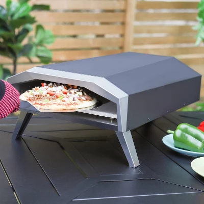 Captiva Designs E02GR011 Propane Gas Outdoor Pizza Oven - Black 4 Captiva Designs E02GR011 Propane Gas Outdoor Pizza Oven - Black - Image 2