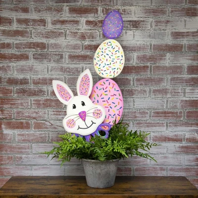 Round Top Collection Party Bunny Yard Stake - One Yard Stake 30.0 Inches - Rabbit Easter - E22019 - Metal - White 3 Round Top Collection Party Bunny Yard Stake - One Yard Stake 30.0 Inches - Rabbit Easter - E22019 - Metal - White