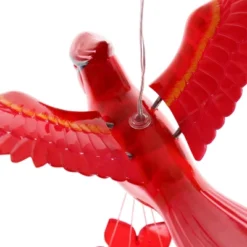 9.25" Plastic And Metal Solar Cardinal Fluttering Wings Wind Chime Red - Exhart -Garden Promotional Store GUEST 3fa6c9bf e49e 4184 8bc2 5ec6e1388a7c