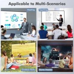 Costway 120'' Projector Screen W/ Stand 16:9 HD 4K Indoor Outdoor Projection Movie Screen -Garden Promotional Store GUEST 3fabbf8b c5a5 4225 a8a5 c1b3448ab158