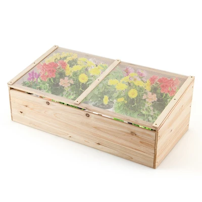 Costway Wooden Cold Frame Greenhouse Flower Planter Raised Plants Bed Protection 11 Costway Wooden Cold Frame Greenhouse Flower Planter Raised Plants Bed Protection - Image 9