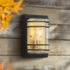 John Timberland Habitat Modern Industrial Outdoor Wall Light Fixture Black Brass 11" Clear Glass For Post Exterior Barn Deck House Porch Yard Patio -Garden Promotional Store GUEST 412e53fc 98e8 407d b006 b497ec3edf5b