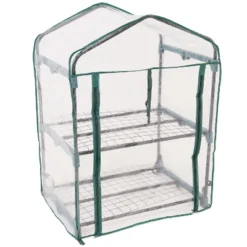 Sunnydaze Decor Sunnydaze Outdoor Portable Growing Rack 2-Tier Greenhouse With PVC Roll-Up Door - 2 Shelves - Clear 17 Sunnydaze Decor Sunnydaze Outdoor Portable Growing Rack 2-Tier Greenhouse With PVC Roll-Up Door - 2 Shelves - Clear -Garden Promotional Store GUEST 41c4fa6f ca00 489a 85db 1fc4034cc2d0