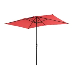 10 ' X 6.6' Rectangular Outdoor Patio Market Umbrella With Straight Crank - Captiva Designs -Garden Promotional Store GUEST 43551751 29d9 4f2a a90e 1176512681d1