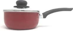 RAVELLI Italia Linea 10 Non-Stick Saucepan With Lid, 1 Quart - Made In Italy